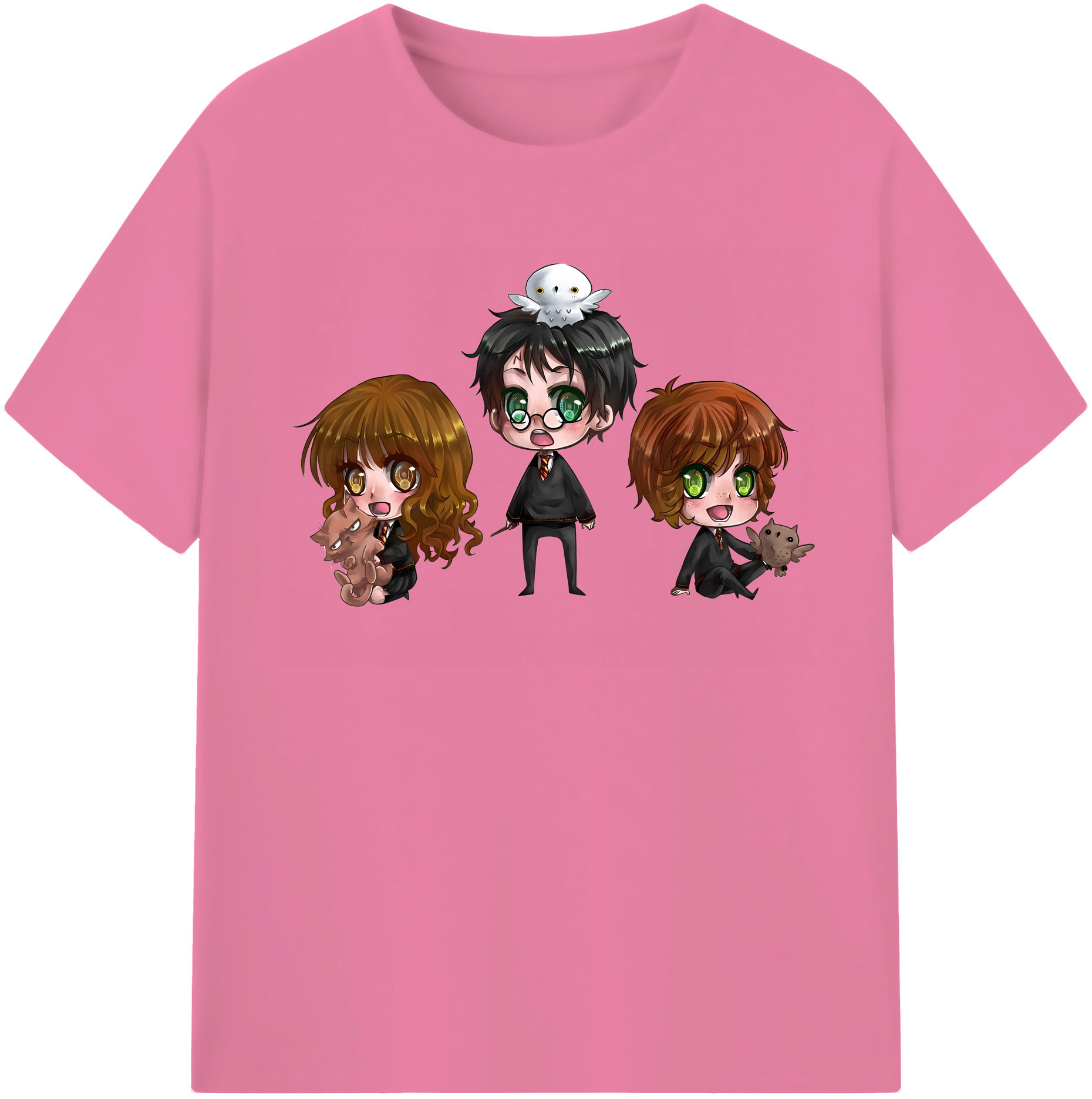 （画像用） Harry Potter ハリー・ポッターシリーズ 綿100％半袖Tシャツ（フロントプリント）